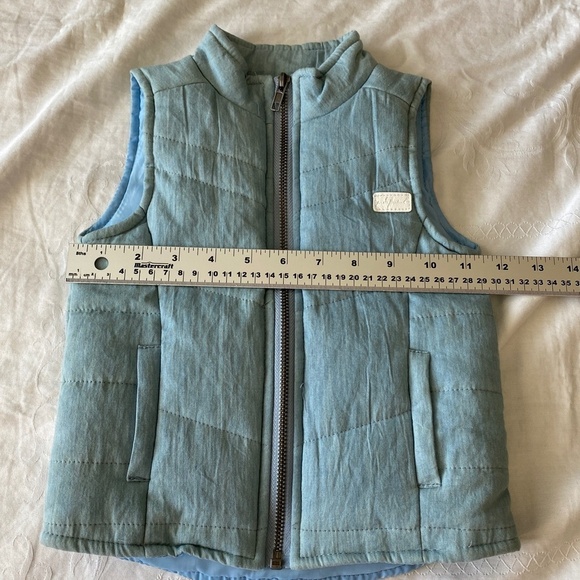 7 For All Mankind Girl's Insulated Lined Zip Up Vest Size 2T Winter Vest NEW - Picture 10 of 12